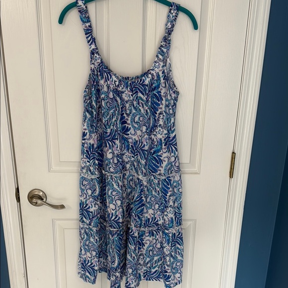Lilly Pulitzer Dresses & Skirts - Lilly Pulitzer Blue and White Floral Dress